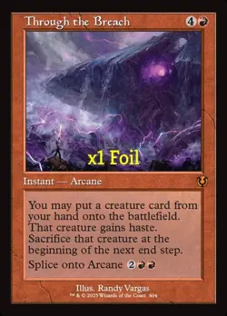 MTG Foil Retro Innistrad Remastered INR Through the Breach MINT - Image 1