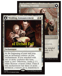 MTG Etched Foil Innistrad Remastered INR Wedding Announcement MINT - Image 1