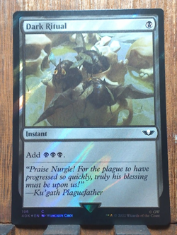MTG💀 Dark Ritual ( SURGE FOIL ) Warhammer 40,000 Near Mint PACK FRESH💕❤ - Image 1