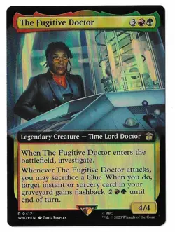 MTG The Fugitive Doctor Extended Art FOIL Universes Beyond: Doctor Who #0417 - Image 1
