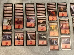 MTG Magic The Gathering Mixed Sets Mountain Magic Basic Land Cards 84 total - Image 2
