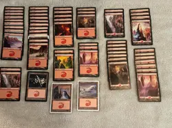 MTG Magic The Gathering Mixed Sets Mountain Magic Basic Land Cards 84 total - Image 3