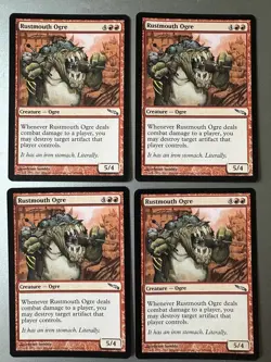 4x Rustmouth Ogre (NM) Mirrodin Uncommon MRD Magic the Gathering MTG Playset - Image 1