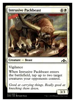 MTG Magic The Gathering Guilds of Ravnica Intrusive Packbeast #17 - Image 1