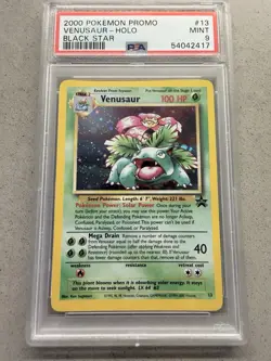 2000 Pokemon Promo Venusaur - Holo Black Star PSA 9 - Image 1