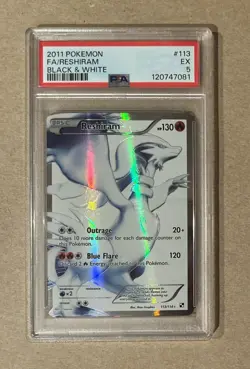 2011 Pokemon Black & White Reshiram Card #113 PSA 5 - Image 1