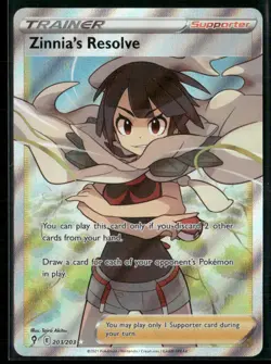 Zinnia's Resolve 203/203 - Pokemon TCG Evolving Skies 2021 NM - Image 1