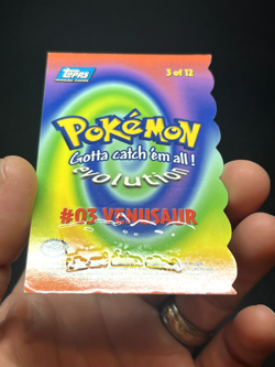 Topps Pokemon The First Movie Venusaur 3 of 12 Die Cut blue logo 1st print - Image 3