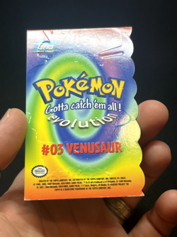 Topps Pokemon The First Movie Venusaur 3 of 12 Die Cut blue logo 1st print - Image 4