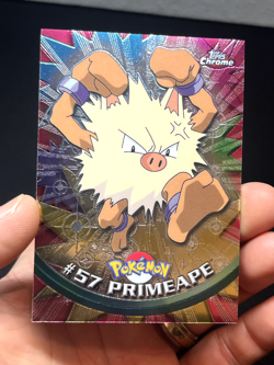 Pokemon Topps Chrome Series 1 Primeape #57 LP - Image 1