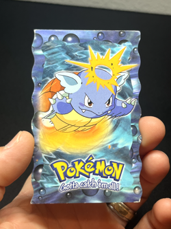 Topps Pokemon The First Movie Wartortle 8 of 12 Die Cut blue logo 1st print - Image 1