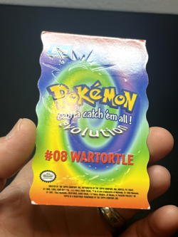 Topps Pokemon The First Movie Wartortle 8 of 12 Die Cut blue logo 1st print - Image 4
