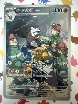 x1 Excadrill - 174/162 - Illustration Rare Pokemon SV05 Temporal Forces M/NM - Image 1