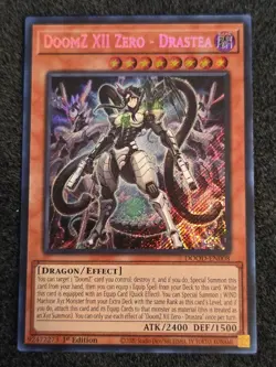 Yugioh! DoomZ XII Zero - Drastea DOOD-EN008 SECRET Doom of Dimensions In Hand - Image 1