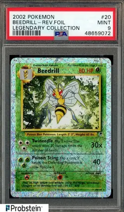 2002 Pokemon Legendary Collection Reverse Foil #20 Beedrill PSA 9 MINT - Image 1