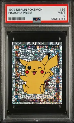 1999 MERLIN POKEMON #S6 PIKACHU-PRISM PSA 9 - Image 1