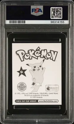 1999 MERLIN POKEMON #S6 PIKACHU-PRISM PSA 9 - Image 2