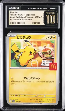 2025 POKEMON MEGA EVOLUTION MCDONALD'S PROMO PIKACHU CGC 10 PRISTINE - Image 1
