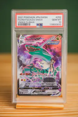 2021 Pokemon Japanese Rayquaza VMAX CSR VMAX Climax PSA 10 GEM MT #252 - Image 1
