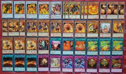 YUGIOH Flamvell Deck 44 Cards Gaia *Uruquizas* Deity - Image 1
