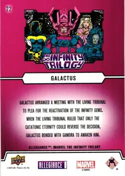 GALACTUS #22 2024 Upper Deck Marvel Allegiance The Infinity Trilogy Card - Image 2