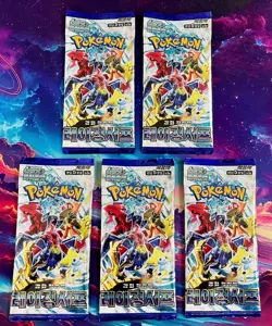 5 SEALED PACKS Paradox Rift Raging Surf Pokemon Card Booster Garchomp KOREAN - Image 1
