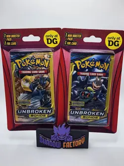 (2) Unbroken Bonds 3-Card Mini Booster Blister Pack Dollar General - Image 1