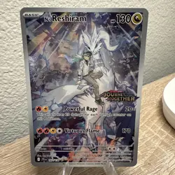 Pokemon TCG N's Reshiram Stamped Promo Holo Card 167/159 SV09 Journey Together - Image 2