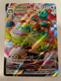 🧨Snorlax Vmax 142/202 Sword & Shield Base Set FULL ART ULTRA RARE Pokemon Card - Image 2