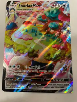 🧨Snorlax Vmax 142/202 Sword & Shield Base Set FULL ART ULTRA RARE Pokemon Card - Image 5