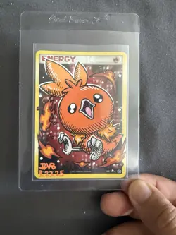 Torchic Pokemon Emerald Energy Card Custom Art By JLVB - Image 1