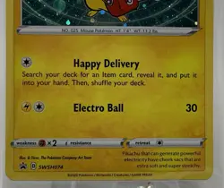 Pokemon Card Special Delivery Pikachu SWSH074 Holo Promo w/ SWIRL Unopened - Image 4