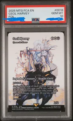 2025 MTG FINAL FANTASY: THROUGH THE AGES FOIL #0018 CECIL HARVEY PSA 10 - Image 1