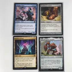 MTG Lot: The Peregrine Dynamo, Sunken Citadel, Trailblazer's Boots, Haughty Djin - Image 1