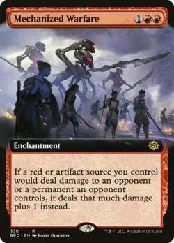 MTG - Mechanized Warfare - Extended Art - BRO 338 - Brothers' War - Rare - Magic - Image 1
