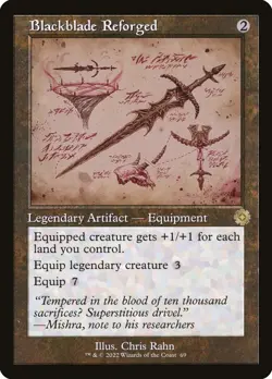 MTG - Blackblade Reforged - Schematic Retro Frame - BRO 69 - Brothers' War Rare - Image 1