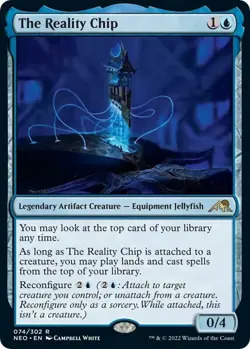 MTG - The Reality Chip - NEO 074/302 - Neon Dynasty - Rare - Magic the Gathering - Image 1