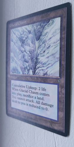 ❄ MTG Ice Age Glacial Chasm x2 - LP - Reserved List Land - Sleeved + Toploader - Image 3
