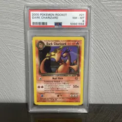 2000 Pokemon Rocket Non Holo Dark Charizard PSA 8 NM-MT - Image 1