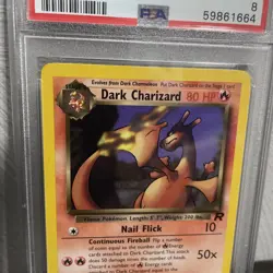 2000 Pokemon Rocket Non Holo Dark Charizard PSA 8 NM-MT - Image 3
