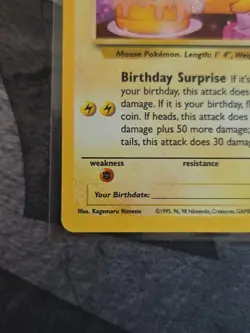 Birthday Pikachu- 24/53 -Celebration - Classic Collection Holo Pokemon Card - NM - Image 4