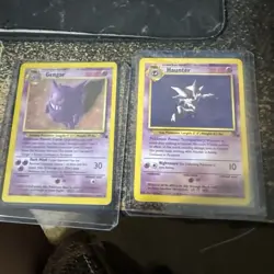 Pokemon TCG Fossil Vastly Haunter Gengar Non Holo Rare Pokemon Card Bundle LP-MP - Image 1