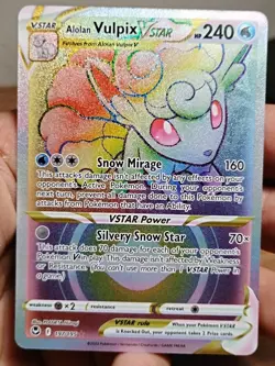 Alolan Vulpix VSTAR - 197/195 - Pokemon Silver Tempest Secret Rare Card NM - Image 1