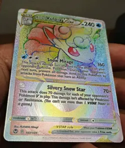 Alolan Vulpix VSTAR - 197/195 - Pokemon Silver Tempest Secret Rare Card NM - Image 4