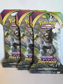 (Lot Of 3) NEW Pokemon TCG Vivid Voltage Sleeved Booster Packs SEALED - Image 1