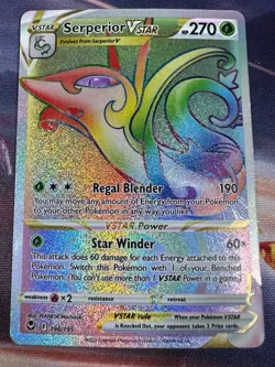 Serperior VSTAR 196/195 Pokemon TCG SWSH Silver Tempest Secret Rare NM - Image 2