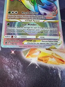 Serperior VSTAR 196/195 Pokemon TCG SWSH Silver Tempest Secret Rare NM - Image 3