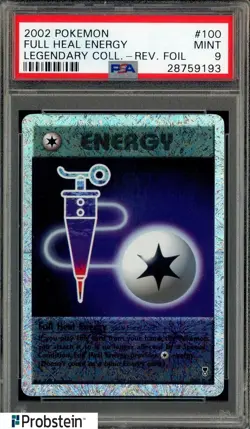 2002 Pokemon Legendary Collection Reverse Foil #100 Full Heal Energy PSA 9 MINT - Image 1