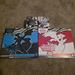 Pokemon TCG - Black Bolt & White Flare 2 ETBs & 2 Booster Bundles Set SEALED - Image 1