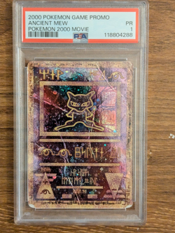 2000 Pokemon Game Movie Promo PSA 1 Ancient Mew Holo FRESH GRADE CASE - Image 1